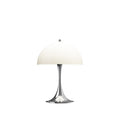 panthella 250 portable light by Louis poulsen in opal beige chrome 
