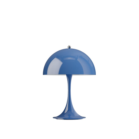 panthella 250 portable light by Louis poulsen in opaque indigo blue 