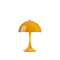 panthella 250 portable light by Louis poulsen in opaque orange