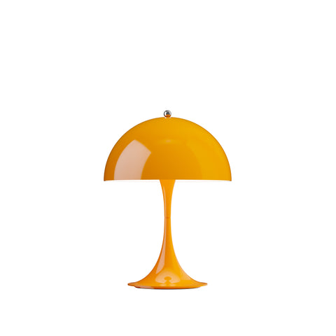 panthella 250 portable light by Louis poulsen in opaque orange