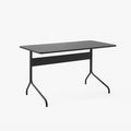 Pavilion AV16 Desk by &Tradition in Black Linoleum with Black Lacquered Oak and Black Frame