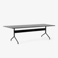 Pavilion AV24 Dining Table in Black Lacquered Oak with Black Base by &Tradition