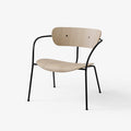Pavilion AV5 Lounge Chair by &Tradition in lacquered oak with black steel frame
