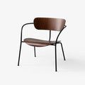 Pavilion AV5 Lounge Chair by &Tradition in walnut veneer with black steel frame