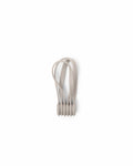 Pedestal Magnetic Cable Ties in Oat, three magnetic silicone cable ties, on a plain white background