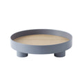 muuto japense and scandinavian inspired platform tray in blue grey finish