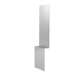 Pleat Mirror by Muuto in polished stainless steel with sculptural folded design full length freestanding mirror