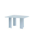 Muuto Re Norm Table in light blue by Maria Bruun contemporary rectangular table with curved cylindrical legs