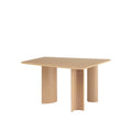 Muuto Re Norm Table in oak veneer designed by Maria Bruun rectangular dining table with sculptural column legs