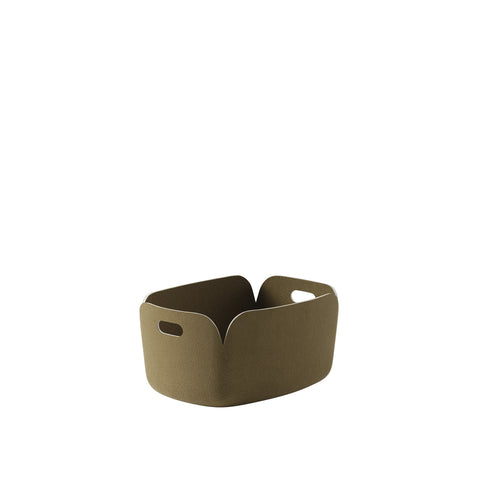 muuto restore basket in brown green