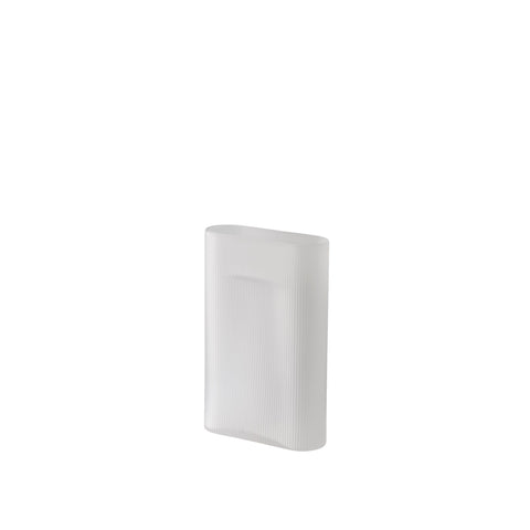 muuto Ridge Vase in white frosted glass 