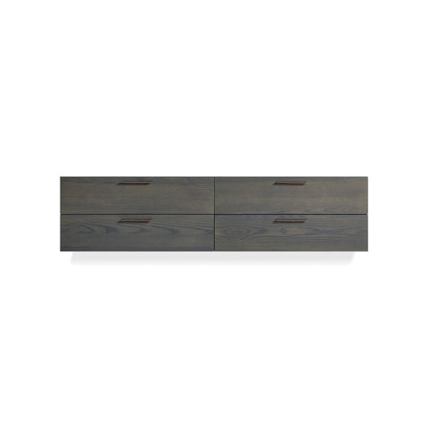 Shale 4 Drawer Wallmounted Cabinet by Blu Dot in Smoke, front view