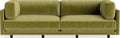 Sunday 102" Sofa by Blu Dot, three-seat with bolster cushions, in Loden Velvet