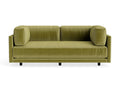 Sunday 82" Sofa by Blu Dot in Loden Green Velvet, three-seat with bolster cushions