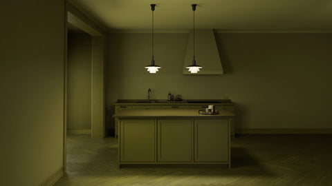 ph 3/3 pendant designed by poul henningsen for louis poulsen