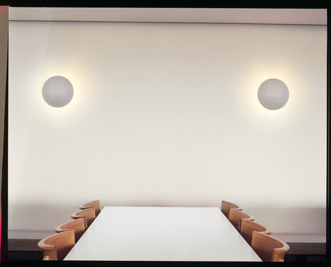 ph wall lamp in a restaurant seating area 