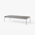 Sett LN12 Coffee Table by &Tradition – Dark Chrome Frame with Smoked Cast Glass Top