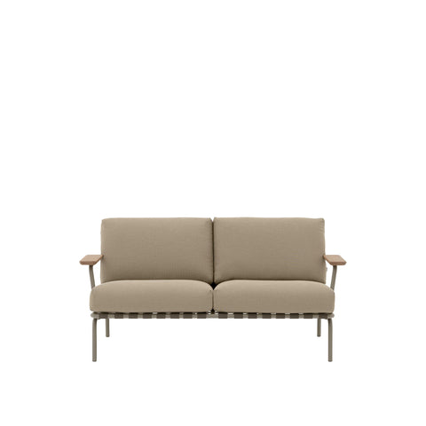 muuto 2 seater outdoor sofa in Ribbed Weave Taupe