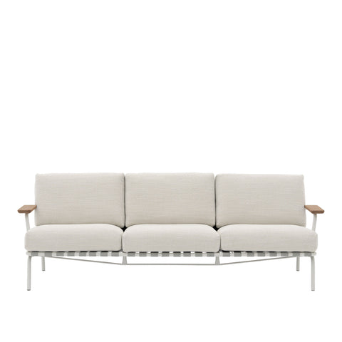 settle 3 seater outdoor sofa in Laze 1 and Grey by muuto 