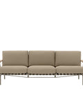 settle 3 seater outdoor sofa in Ribbed Weave Taupe by muuto 