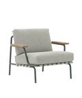 Muuto settle lounge chair in Ribbed Weave 2 and Dark Green