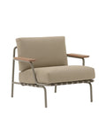 muuto settle lounge chair in Ribbed Weave Taupe