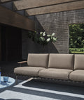 scandinavian outdoor settle sofa by muuto