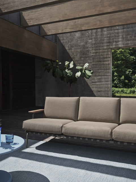 scandinavian outdoor settle sofa by muuto