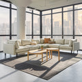 silverlake XL sectional by Gus Modern with oak coffee tables 