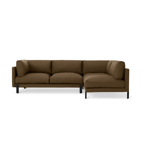 silverlake sectional sofa by gus modern in velvet cocoa