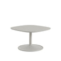 muuto soft coffee table in grey linoleum square top with grey base