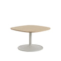 muuto soft coffee table with solid oak top and grey base