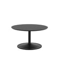 muuto soft coffee table round in black nanolaminate top and black base