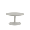 muuto soft coffee table in grey linoleum top and grey base