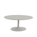 muuto soft coffee table in grey linoleum top and grey base