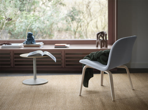 muuto visu lounge chair and soft side table