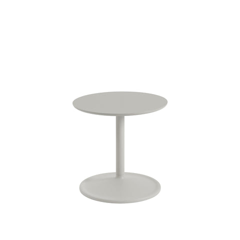 muuto soft side table in grey linoleum top and grey base