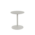 muuto soft side table in grey linoleum top and grey base