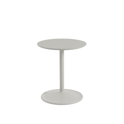 muuto soft side table in grey linoleum top and grey base