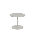 muuto soft side table in grey linoleum top and grey base