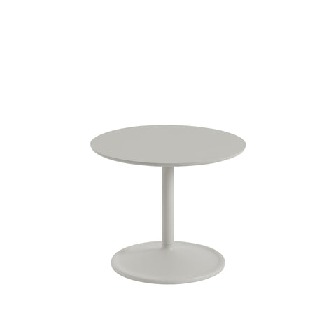 muuto soft side table in grey linoleum top and grey base