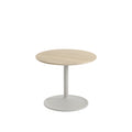 muuto soft side table in solid oak top and grey base