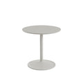 muuto soft side table in grey linoleum top and grey base