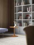 muuto stacked storage system and soft side table in orange lifestyle photo