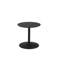 muuto soft side table in black nanolaminate top and black base