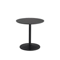 muuto soft side table in black nanolaminate top and black base