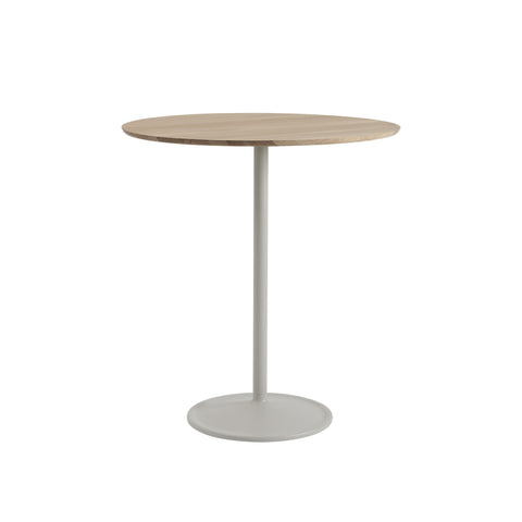 solid oak and grey soft table by muuto 