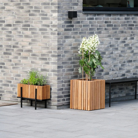 Danish Planter Wood Slats Outdoor