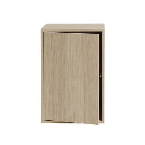 Stacked Storage System Module with Door in Oak Size Large by Muuto