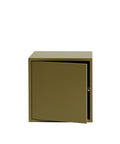 Stacked Storage System Module with Door in Brown Green Size Medium by Muuto